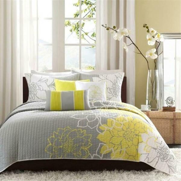 Madison Park Lola Coverlet Set, Yellow - Full-Queen MP13-325